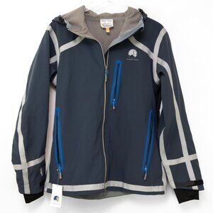 Mishmi Takin Cayambe Seam Taped Waterproof Hooded Soft Shell Jacket Blue Grey XL